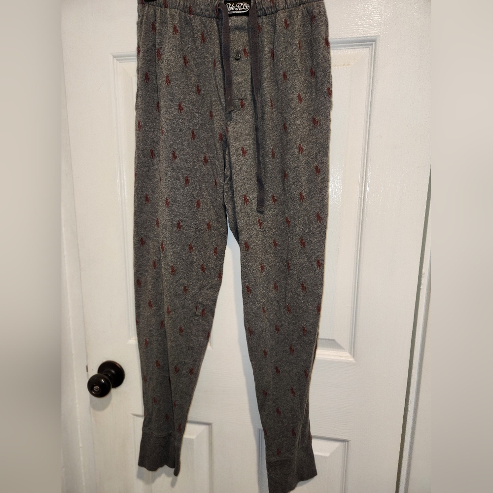 Polo Ralph Lauren Pony Print Pajama Jogger Pants With Pockets Size Small